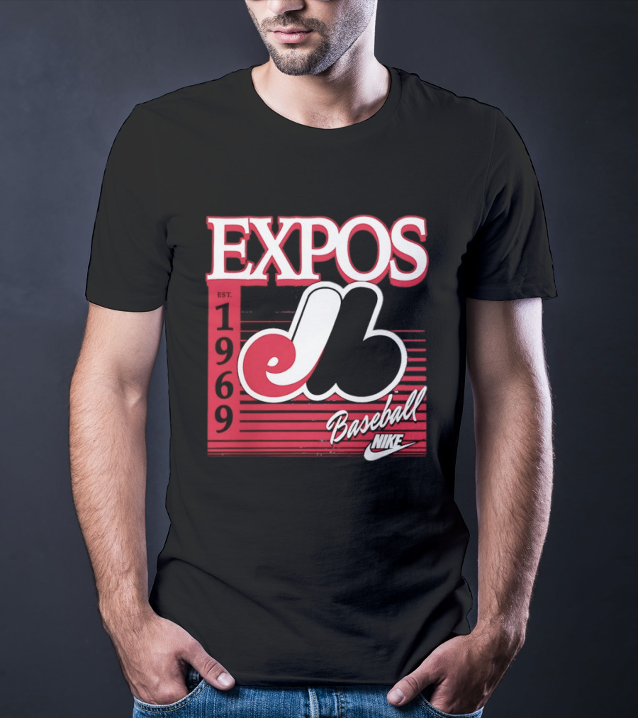 Expos Est 1969 Montreal Baseball Nike T-Shirt