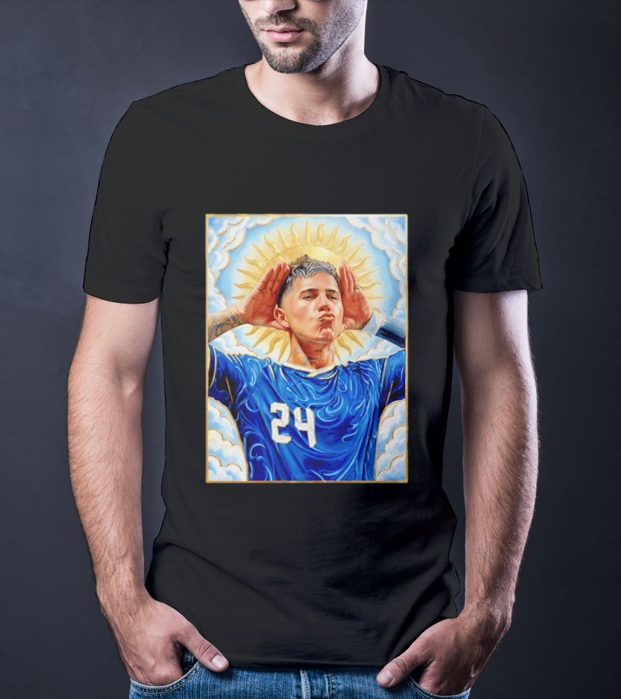 Enzo Fernández 24 Argentina Sun Of May Hands To Ears Gesture T-Shirt