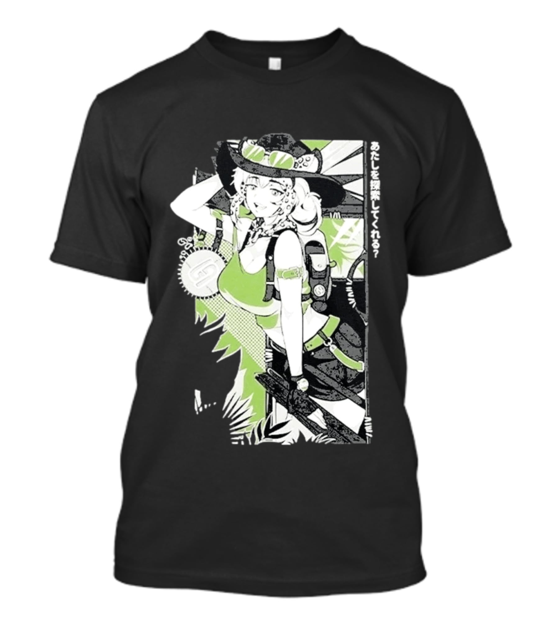 Wild Gamersupps Anime Waifu Adventure Green Aesthetic T-Shirt