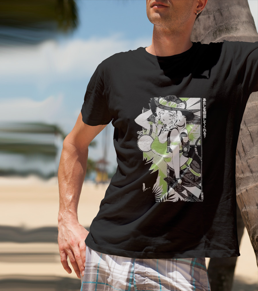 Wild Gamersupps Anime Waifu Adventure Green Aesthetic T-Shirt