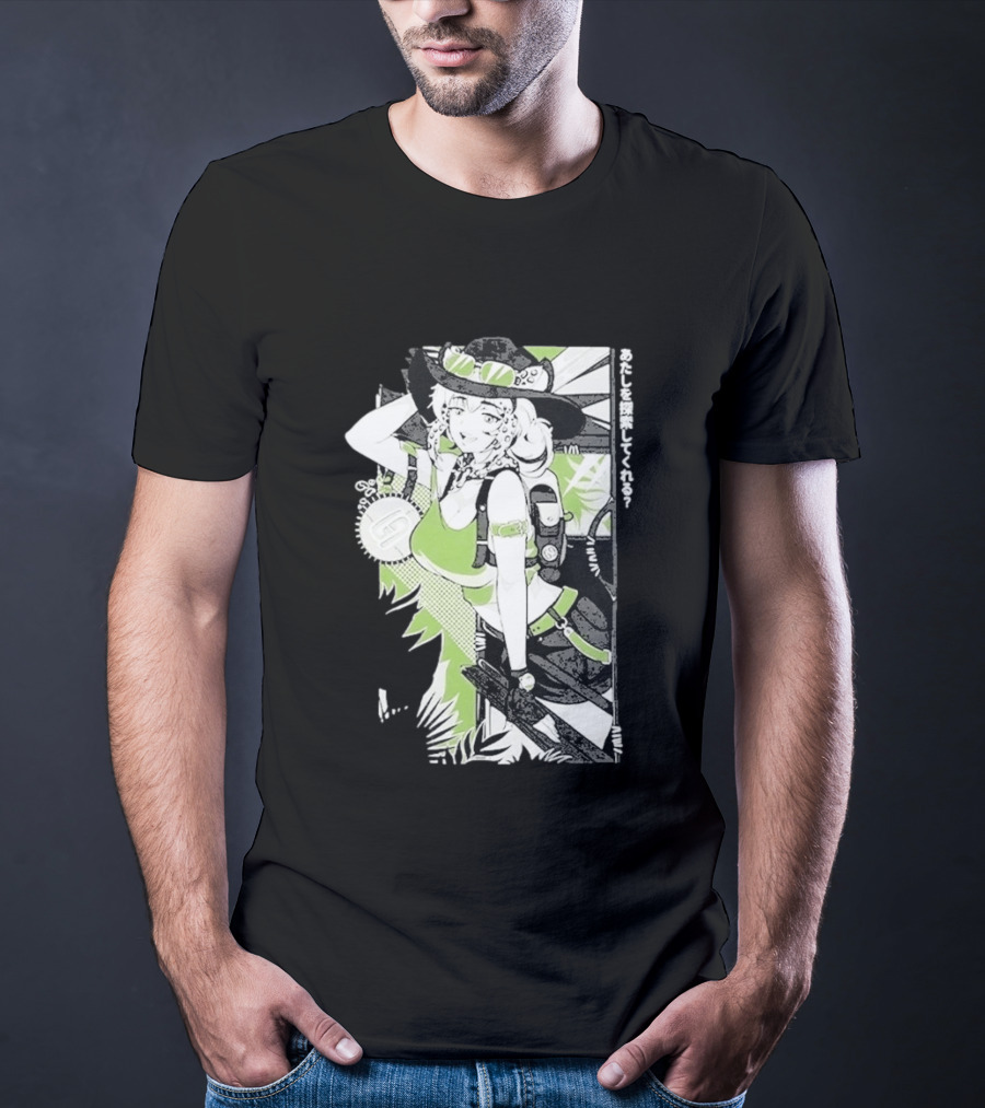 Wild Gamersupps Anime Waifu Adventure Green Aesthetic T-Shirt