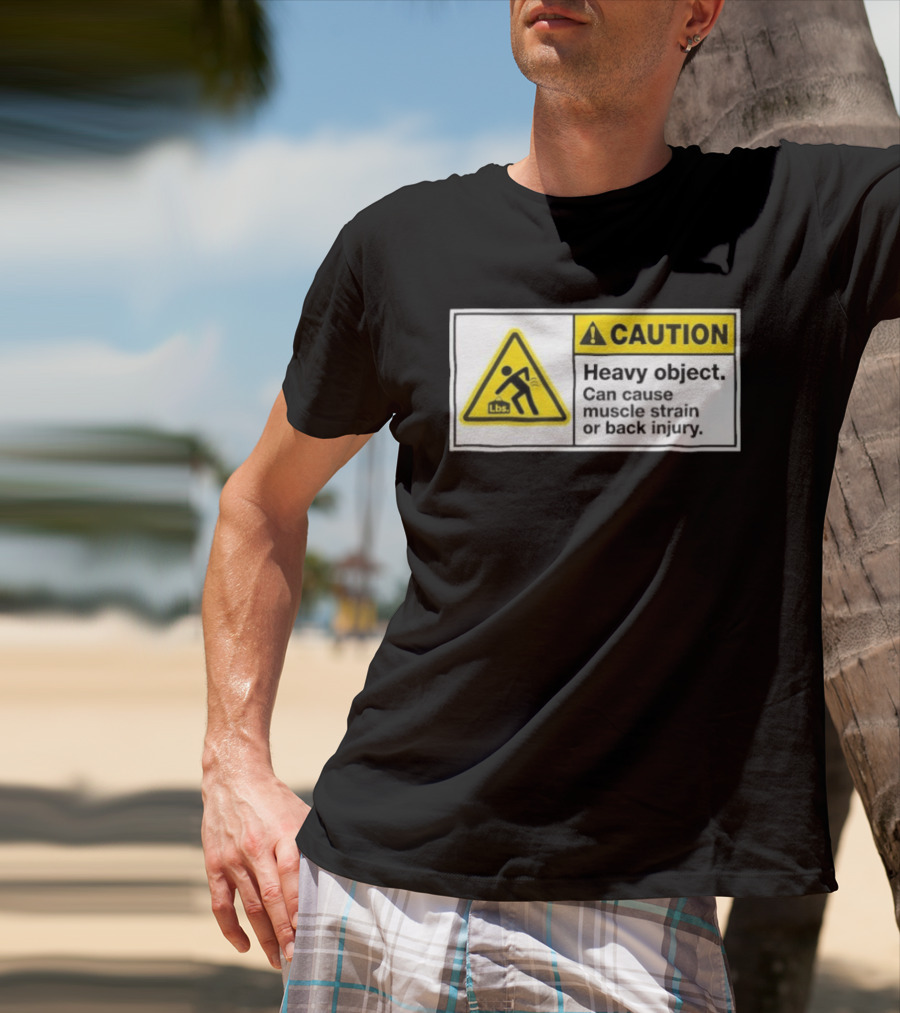 Heavy Object Warning Caution Anime Cat Girl T-Shirt
