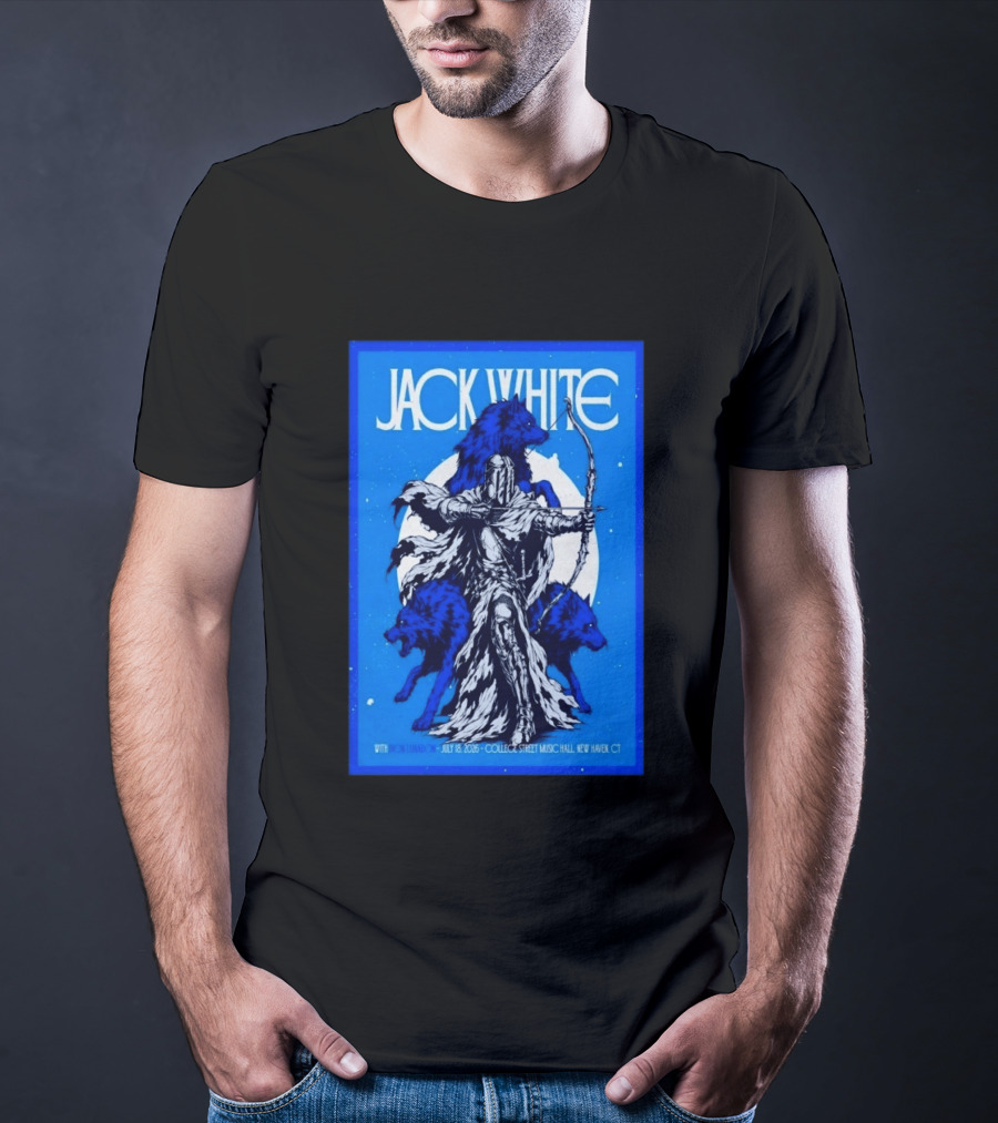 Jack White Concert July 18 2026 College Street Music Hall New Haven CT Event With Wolves And Archer T-Shirt