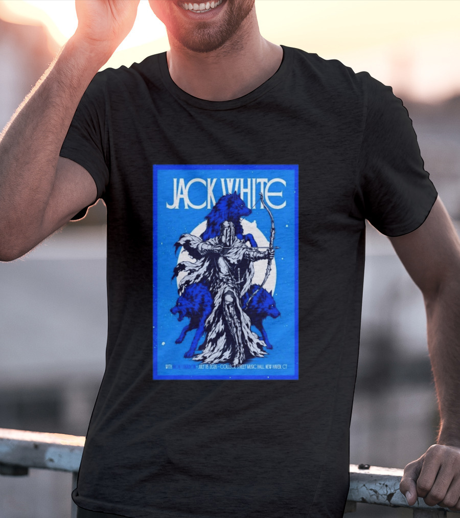 Jack White Concert July 18 2026 College Street Music Hall New Haven CT Event With Wolves And Archer T-Shirt