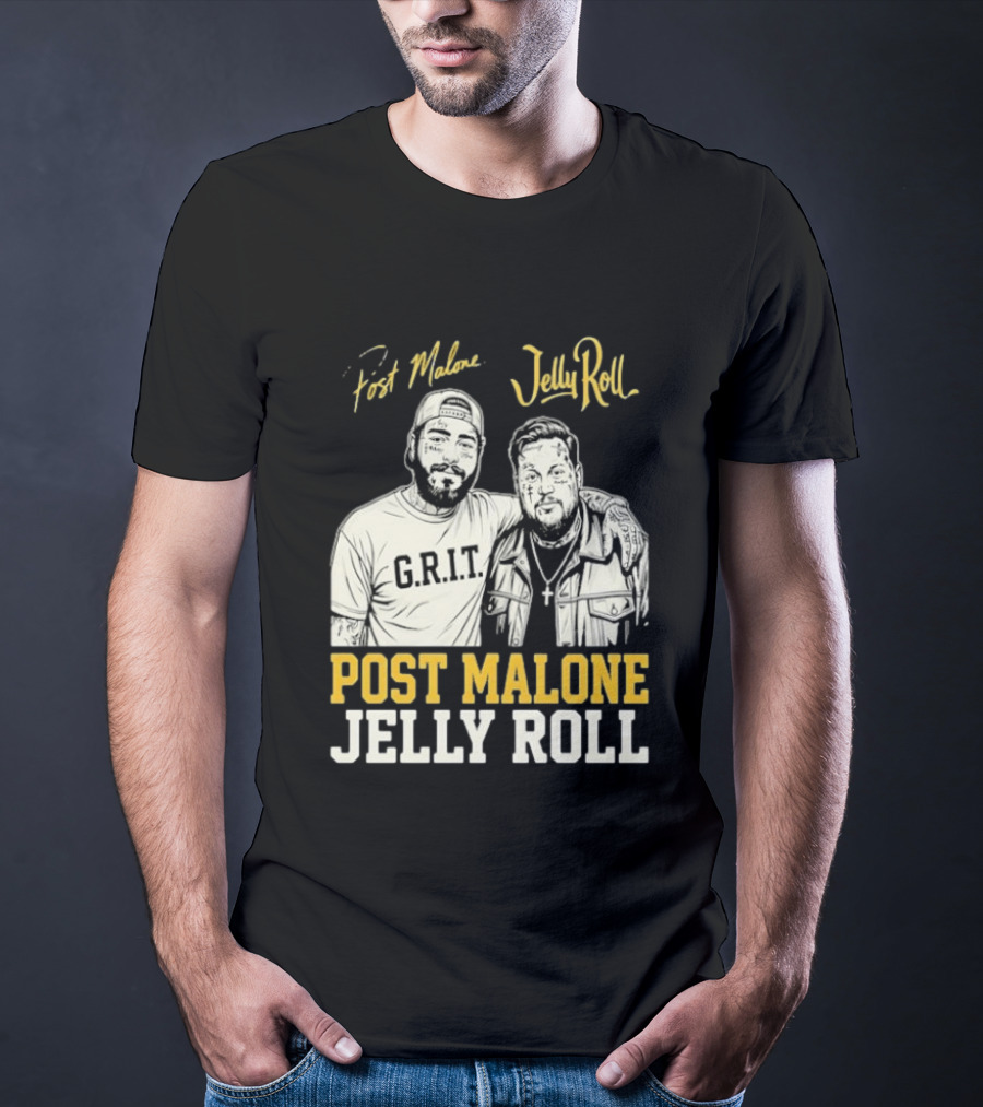 Post Malone Jelly Roll G.R.I.T Collaboration T-Shirt