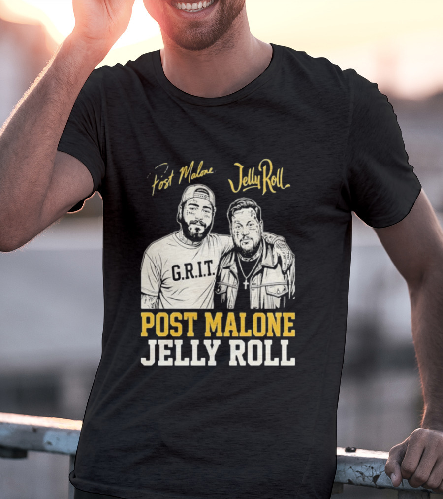 Post Malone Jelly Roll G.R.I.T Collaboration T-Shirt