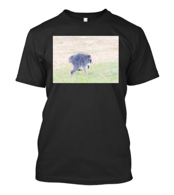 Jimothy Raccoon Walking In Grassy Field Wildlife Scene T-Shirt