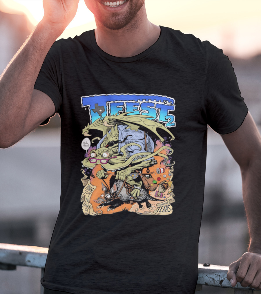 T Fest 2 Cthulhu Armadillo August 29 2026 Pflugerville Texas T-Shirt