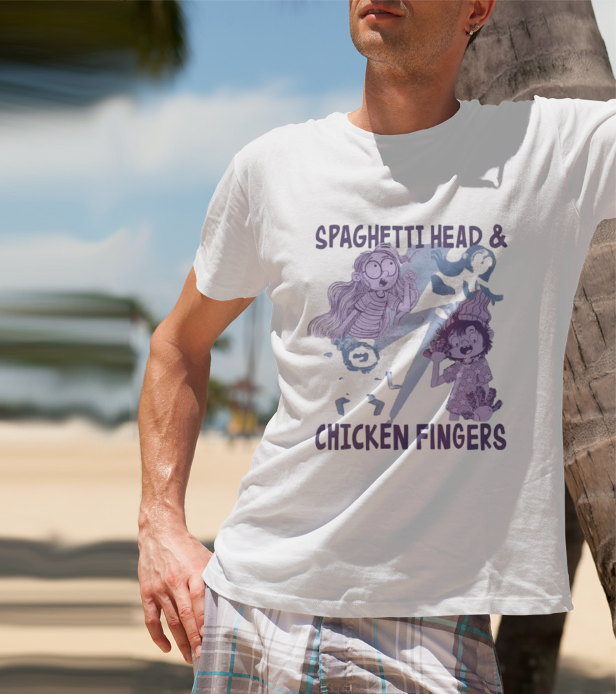 Spaghetti Head And Chicken Fingers Fun Cartoon Characters Adventure T-Shirt