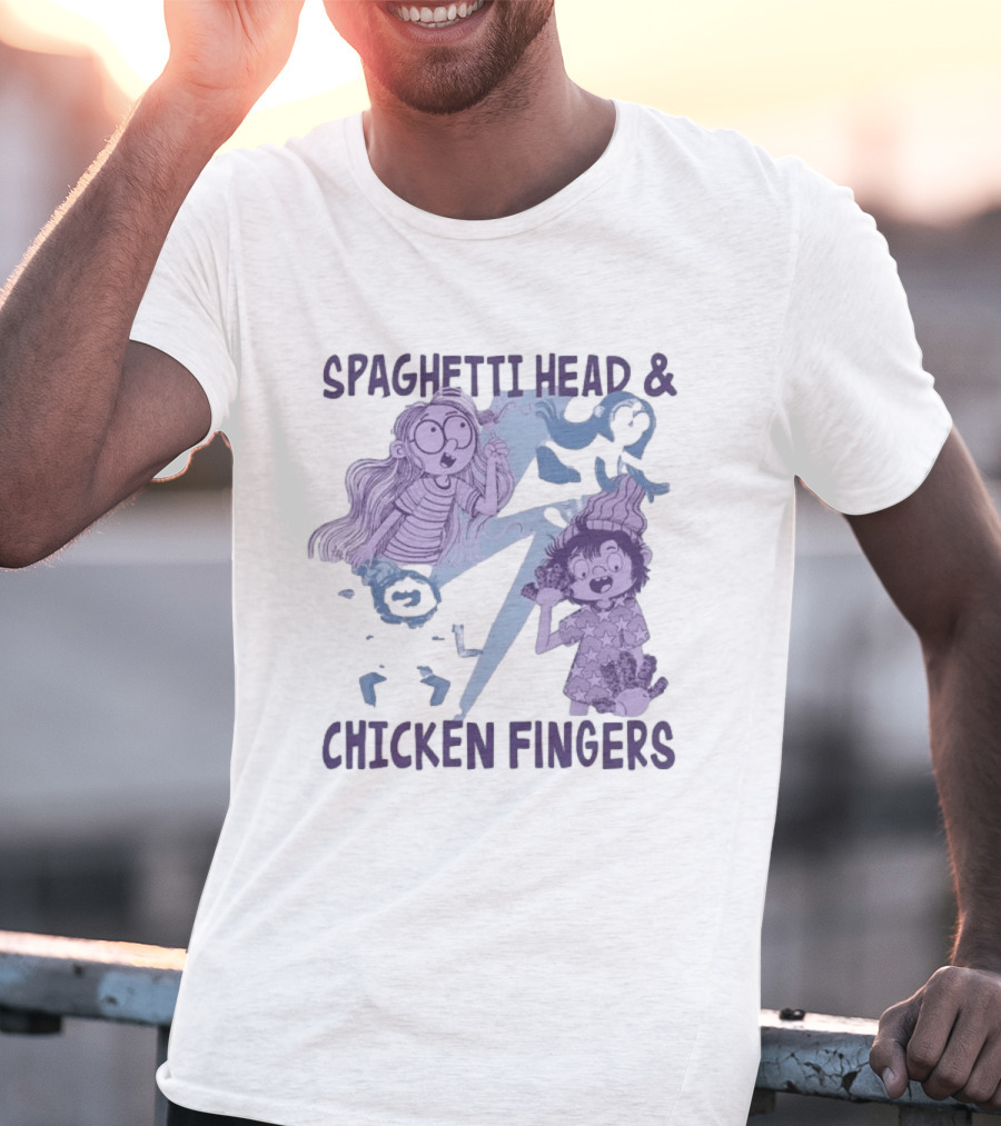 Spaghetti Head And Chicken Fingers Fun Cartoon Characters Adventure T-Shirt