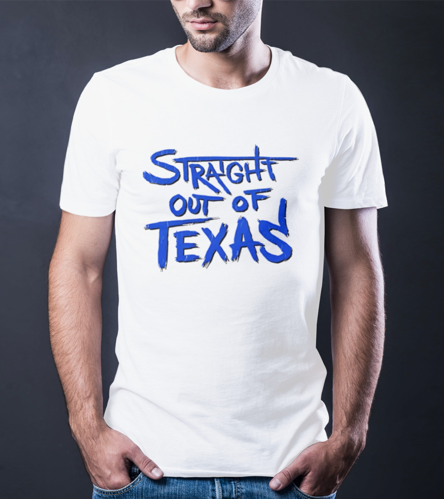 Straight Out Of Texas Bold Blue T-Shirt