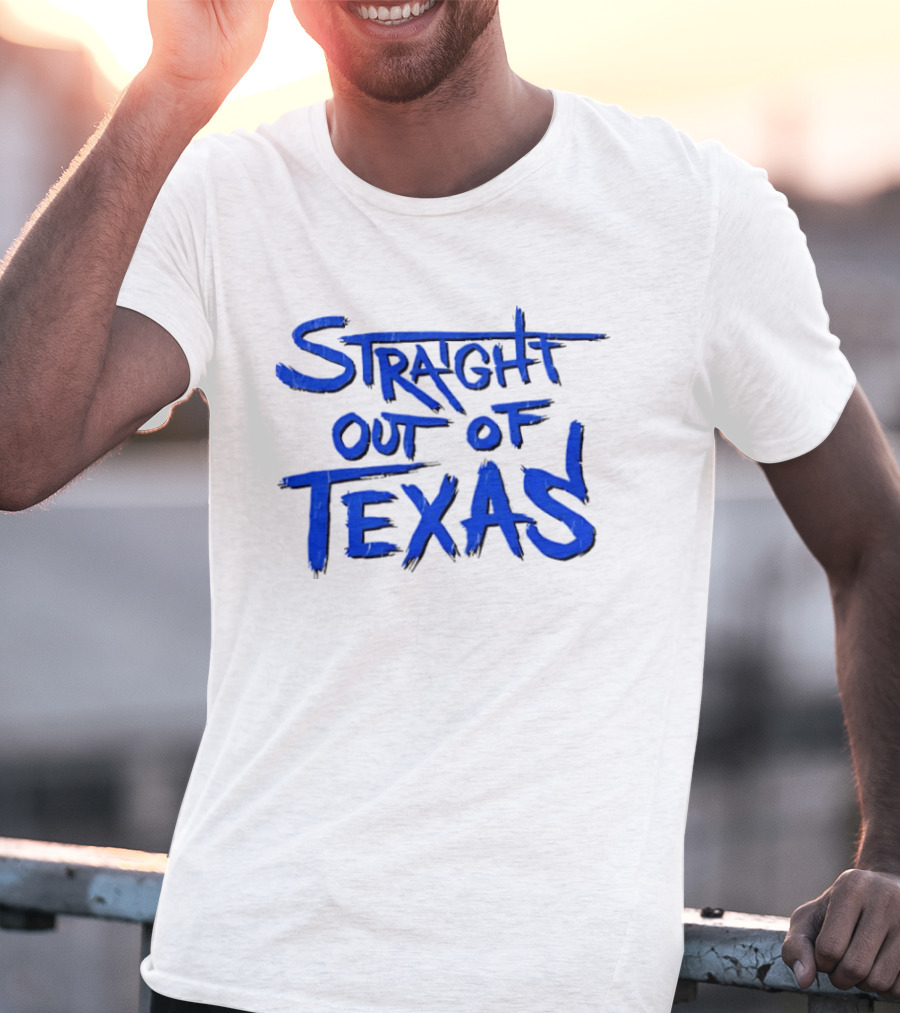 Straight Out Of Texas Bold Blue T-Shirt