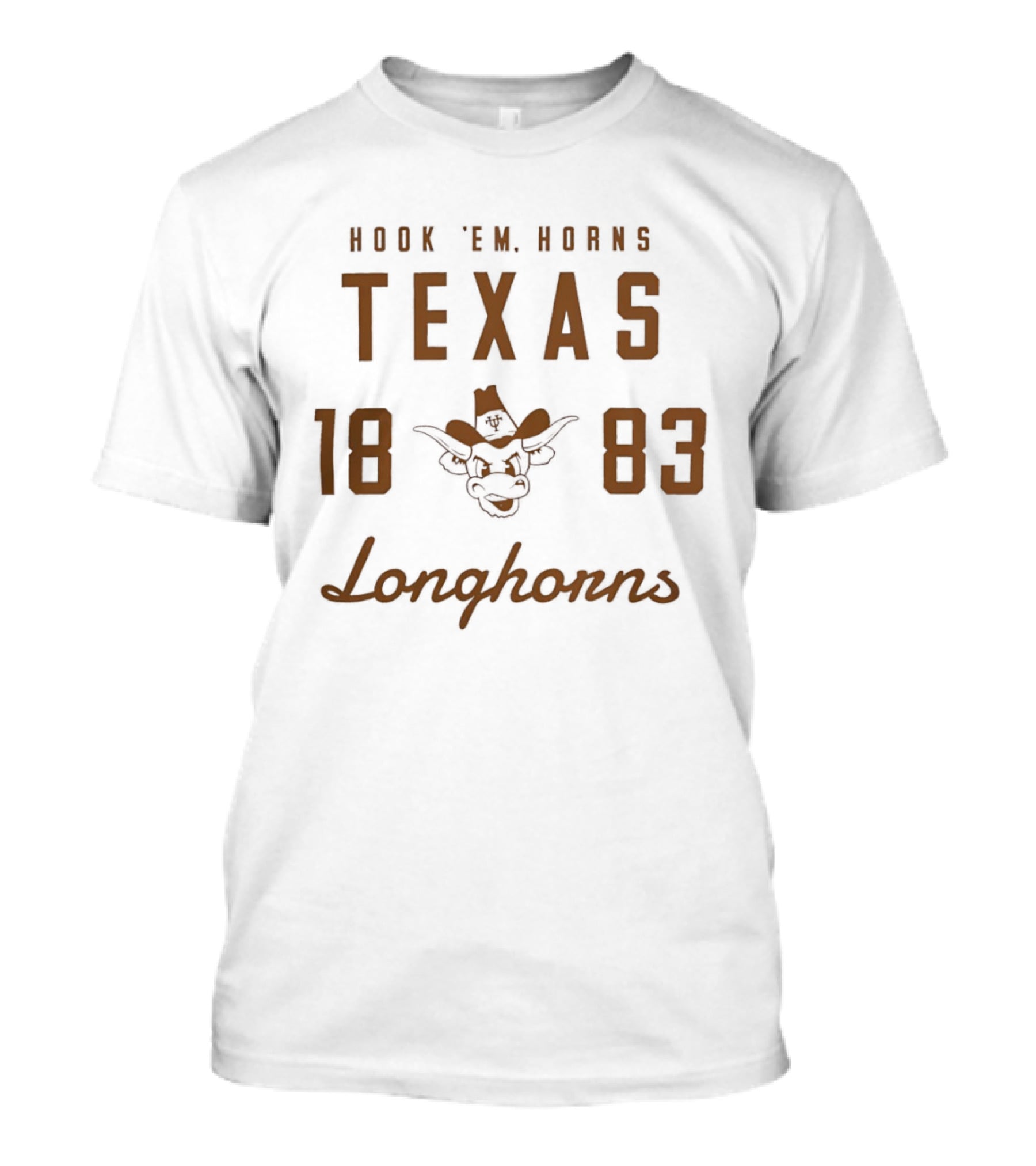 Hook 'em Horns Texas Longhorns 1883 College Football T-Shirt