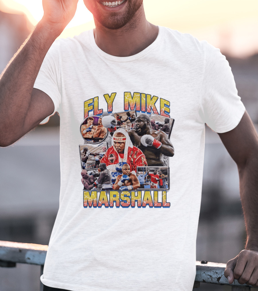 Fly Mike Marshall Boxing Heavyweight Boxer Gucci Kayo Giant Fighter Images T-Shirt