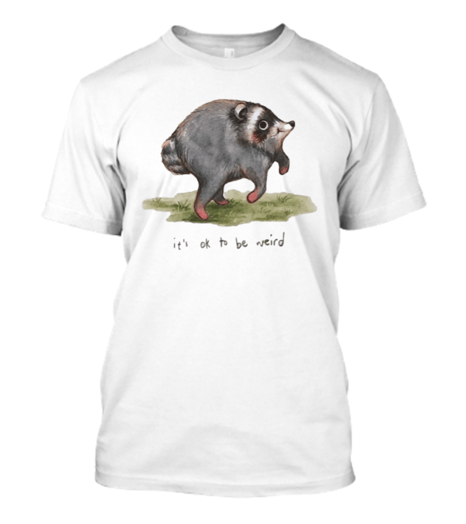 Jimothy It's Okay To Be Weird Walking Badger Creature T-Shirt