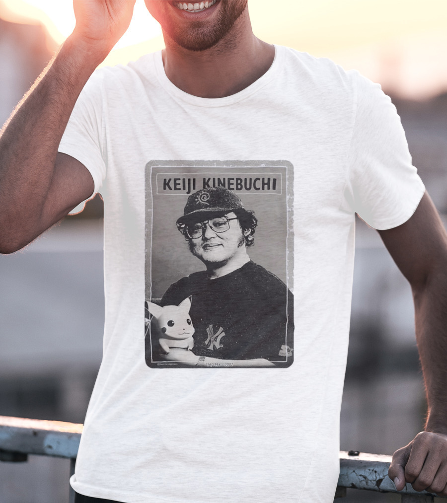KEIJI KINEBUCHI Memorial 1956 2002 Pikachu NY Yankees Hat T-Shirt