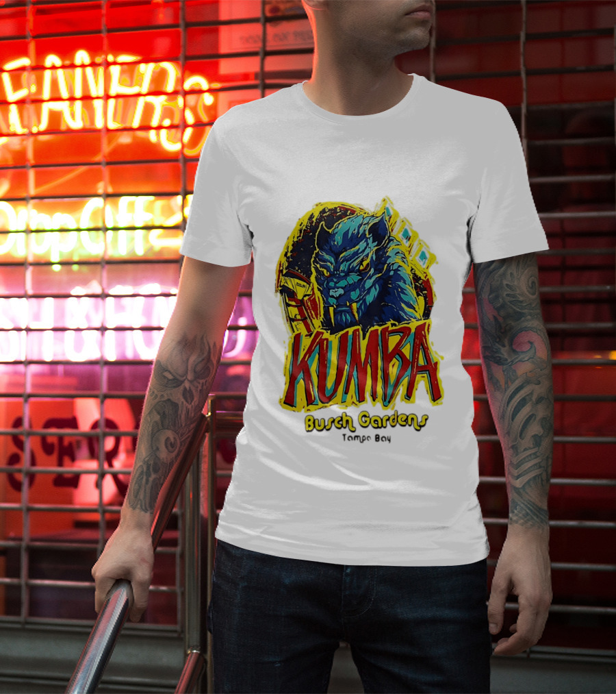 Kumba Busch Gardens Tampa Bay Roller Design With Fierce Beast T-Shirt