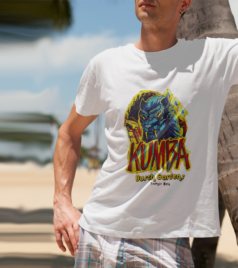 Kumba Busch Gardens Tampa Bay Roller Design With Fierce Beast T-Shirt