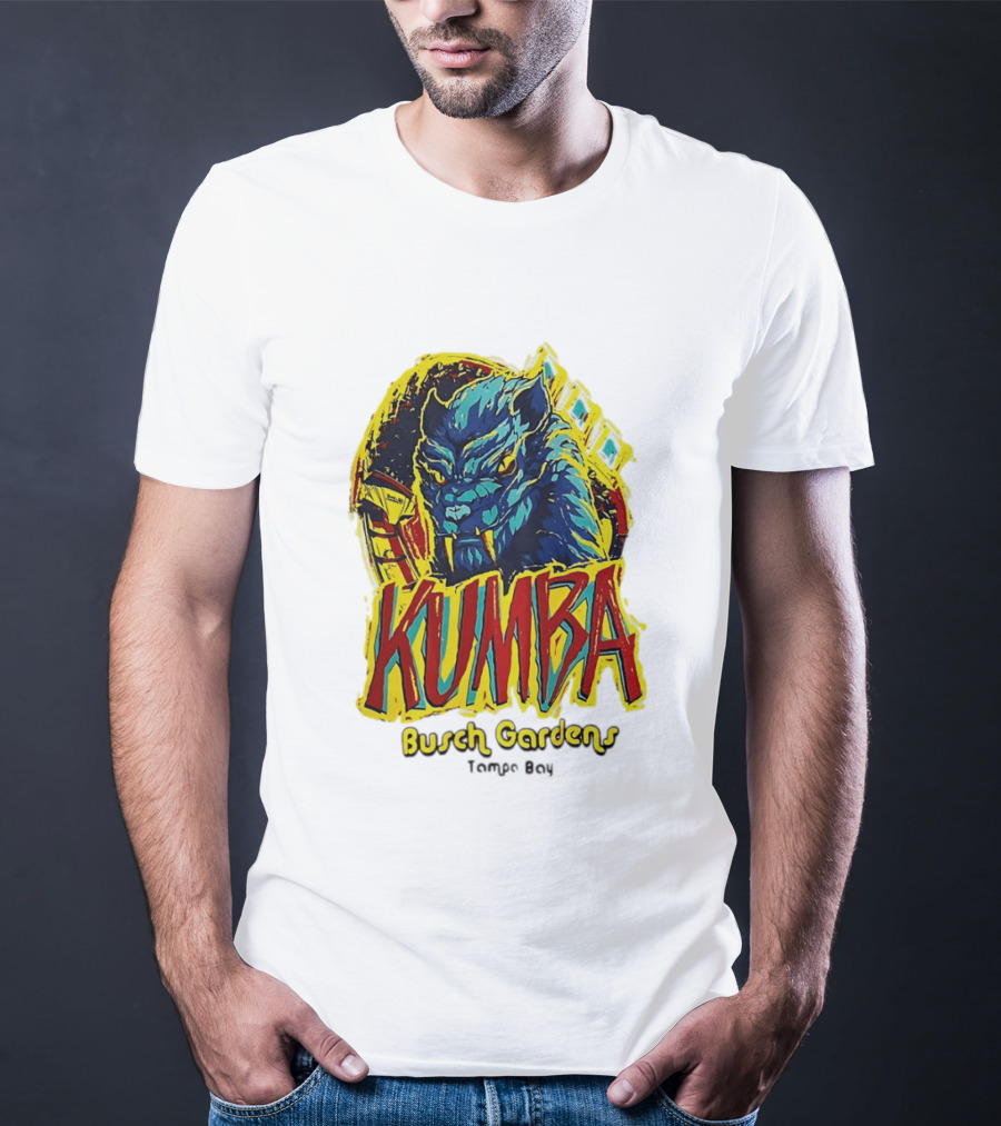 Kumba Busch Gardens Tampa Bay Roller Design With Fierce Beast T-Shirt