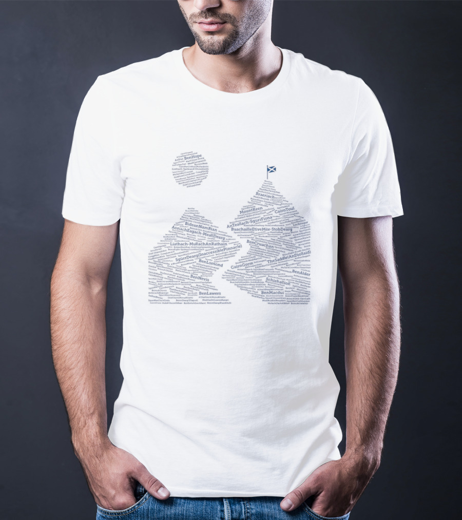Mountain Adventure Summit With Flag Geometry T-Shirt