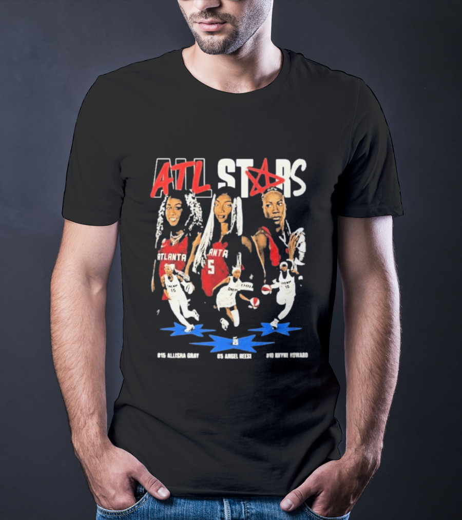 ATL All Stars Allisha Gray Angel Reese Rhyne Howard Atlanta Dream 2026 T-Shirt