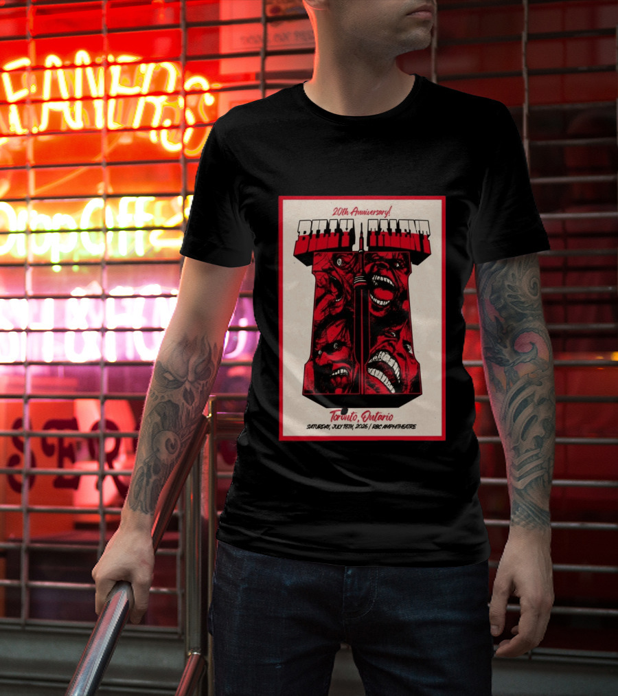Billy Talent 20th Anniversary Toronto Ontario July 18 2026 T-Shirt