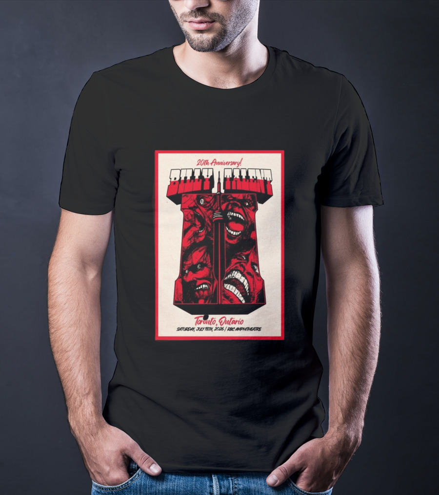 Billy Talent 20th Anniversary Toronto Ontario July 18 2026 T-Shirt