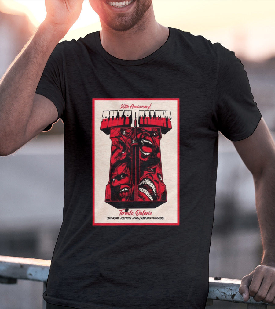 Billy Talent 20th Anniversary Toronto Ontario July 18 2026 T-Shirt