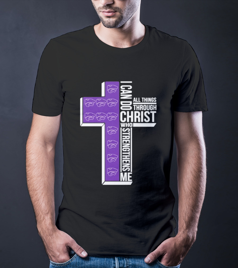 Kansas State Wildcats Faith Empowerment Through Christ Cross T-Shirt