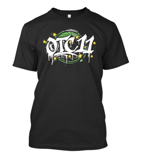 OTC11 Graffiti Urban Drip Stars Green And Yellow T-Shirt