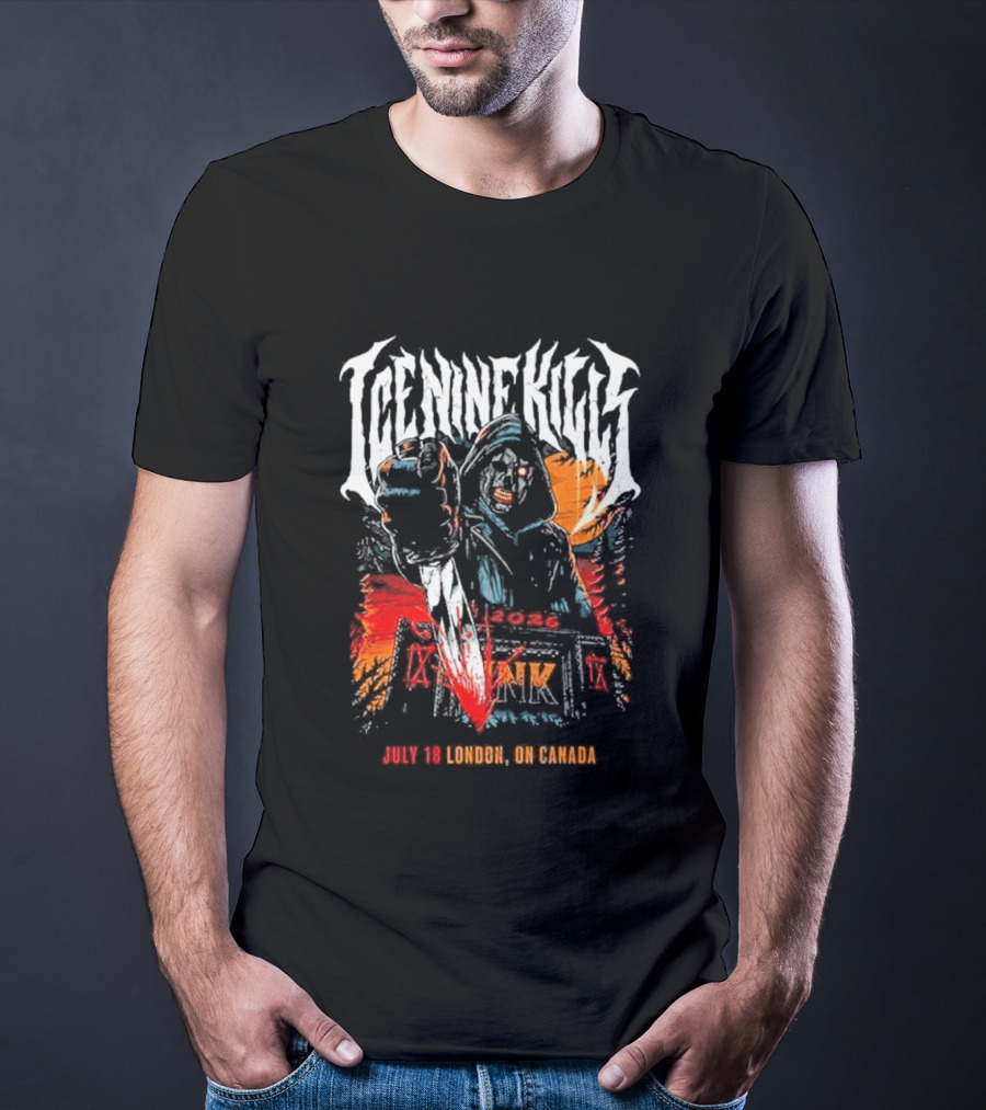 Ice Nine Kills London On Canada 2026 Exclusive On July 18 2026 At Harris Park T-Shirt