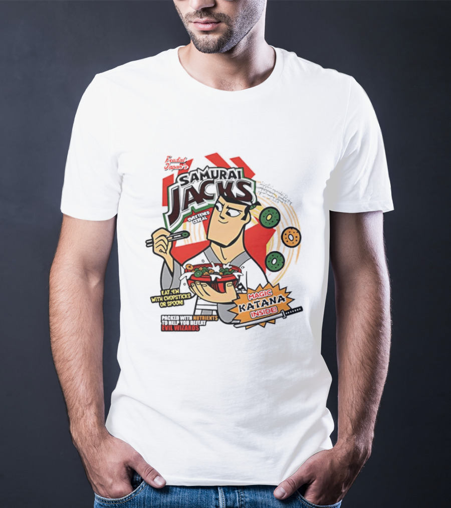 Samurai Jacks Eat 'Em With Chopsticks Magic Katana Nutrients Evil Wizards T-Shirt