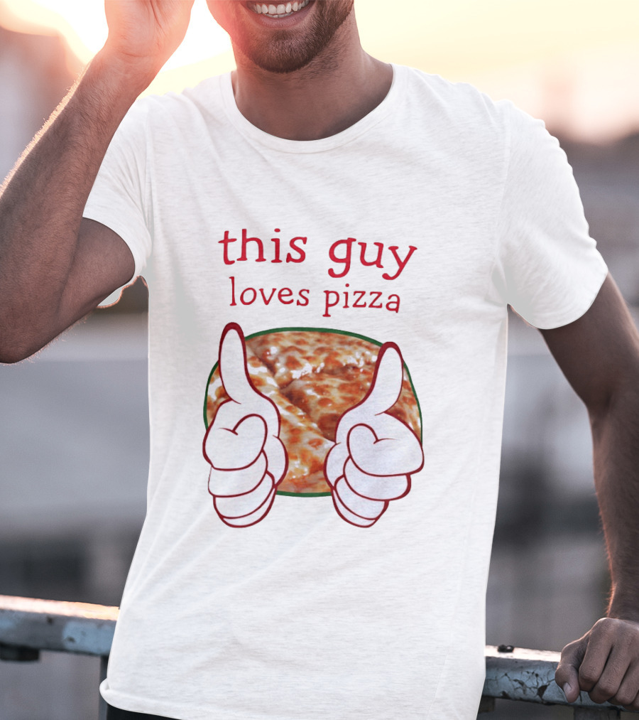 This Guy Loves Pizza Thumbs Up Food T-Shirt