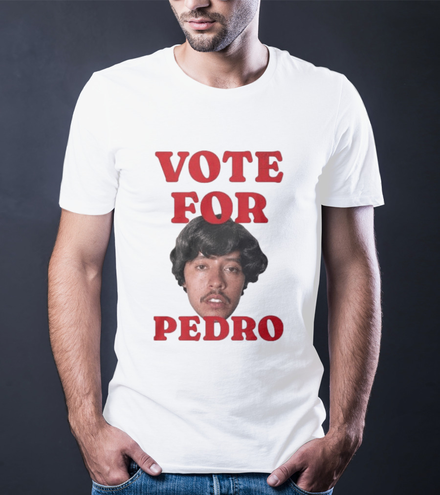 Vote For Pedro Distressed Vintage Style Iconic Headshot Retro Movie Reference T-Shirt