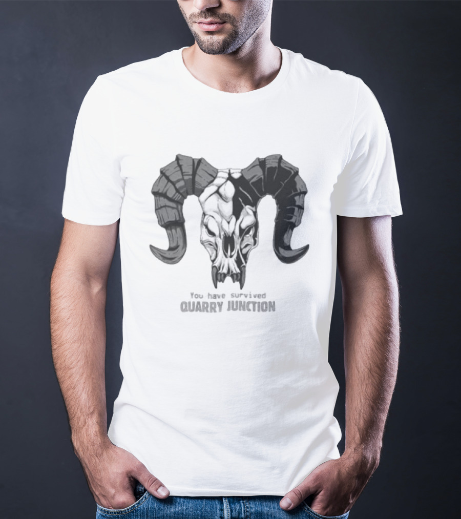 You Have Survived Quarry Junction Fallout Gaming Ram Skull T-Shirt