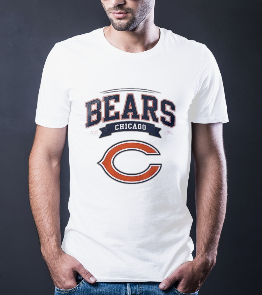 Chicago Bears Ghostface Running Football Holiday Halloween Team Collaboration T-Shirt