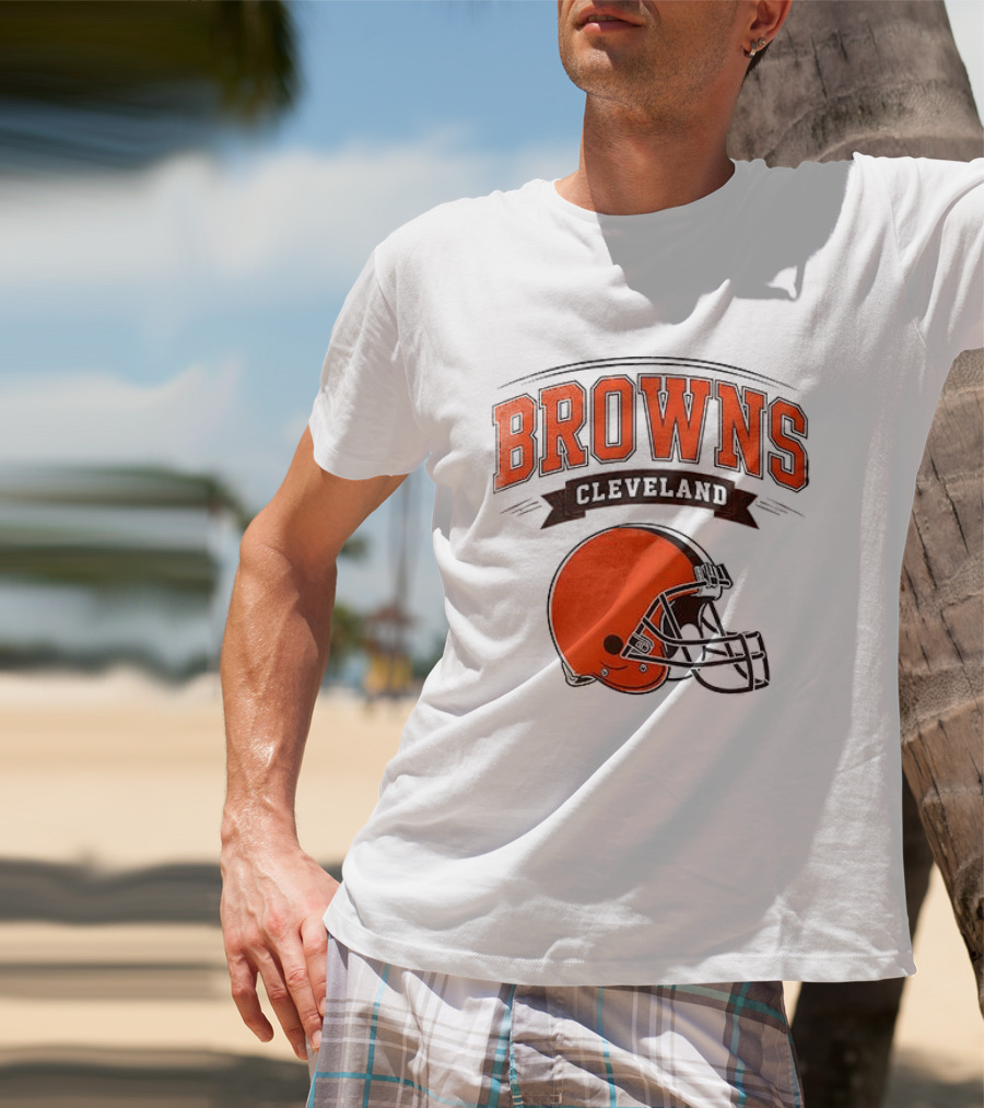 Cleveland Browns Ghostface Running Football Collaboration T-Shirt