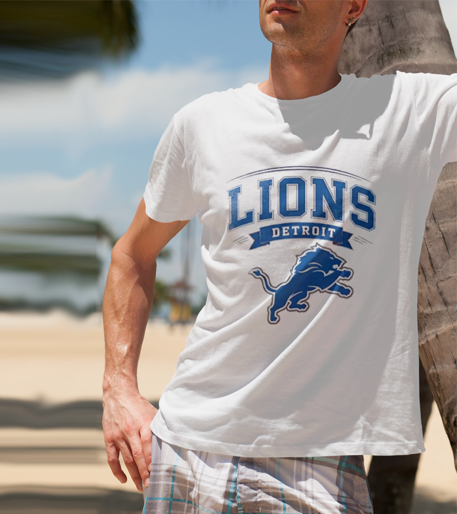 Detroit Lions Ghostface Running Football Fusion T-Shirt