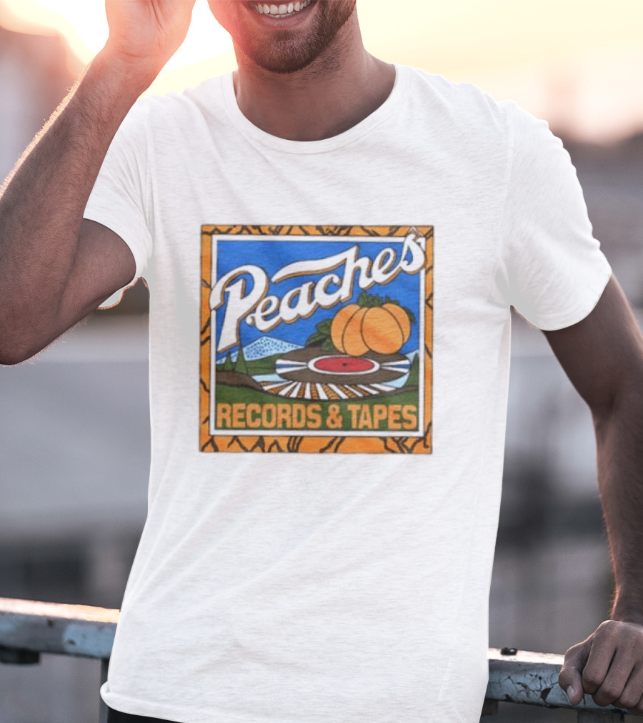 Peaches Records & Tapes Vintage Vinyl Peach T-Shirt
