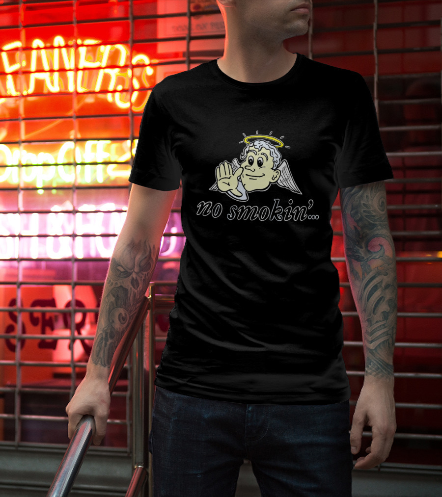 Angel Halo No Smokin' Hand Gesture T-Shirt