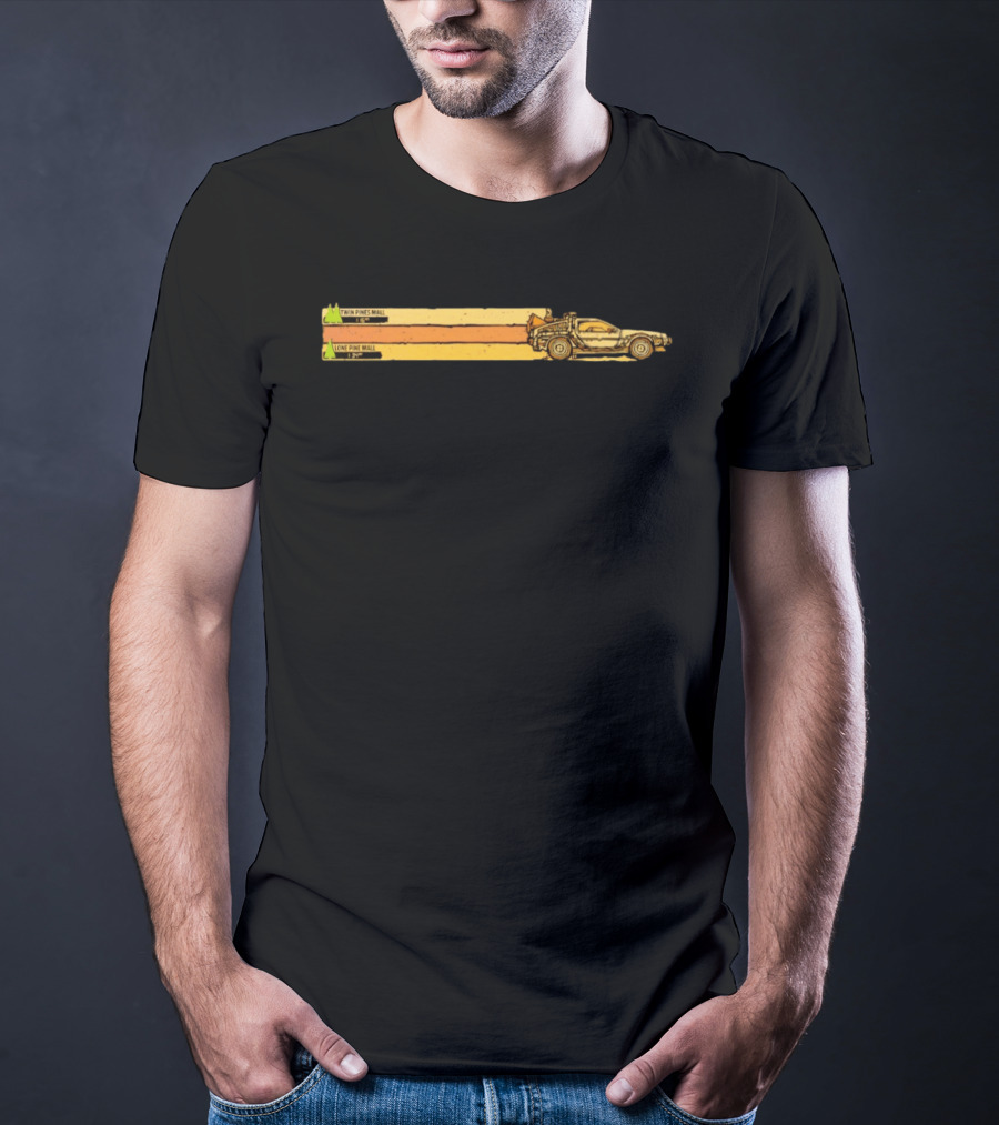 Back To The Future Twin Pines Mall Lone Pine Mall DeLorean Time Travel T-Shirt