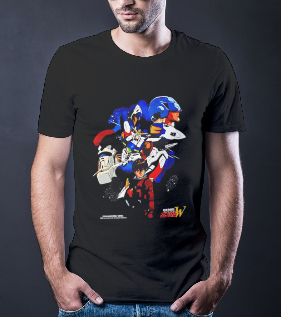 Heero Yuy Wing Gundam New Mobile Report Gundam W Anime Classic Mecha Series T-Shirt