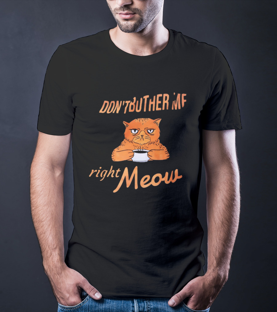 Don't Bother Me Right Meow Grumpy Cat Coffee T-Shirt