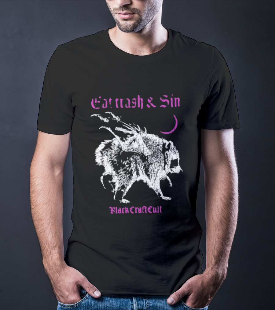 Eat Trash & Sin Raccoon Wings BlackCraft Cult T-Shirt