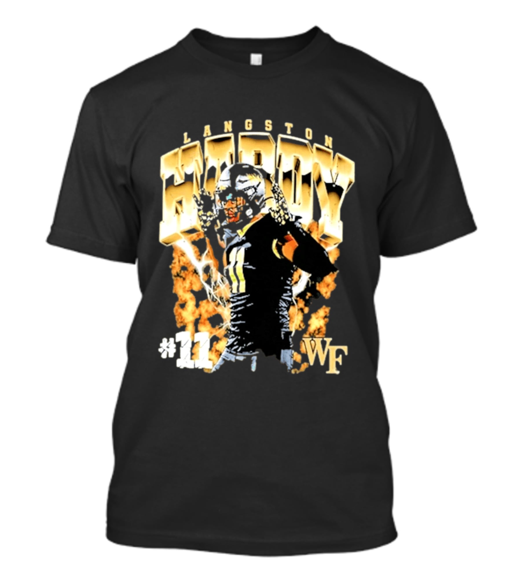 Ncaa Football Langston Hardy Wake Forest Demon Deacons #11 WF T-Shirt