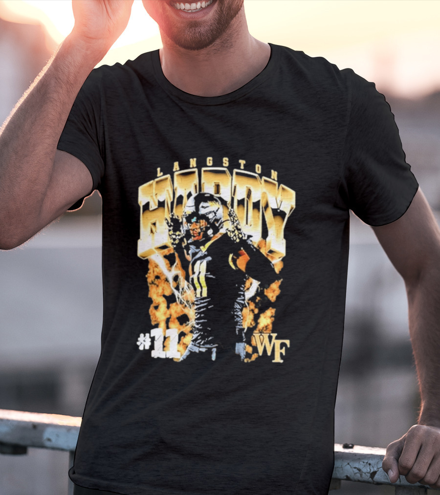 Ncaa Football Langston Hardy Wake Forest Demon Deacons #11 WF T-Shirt