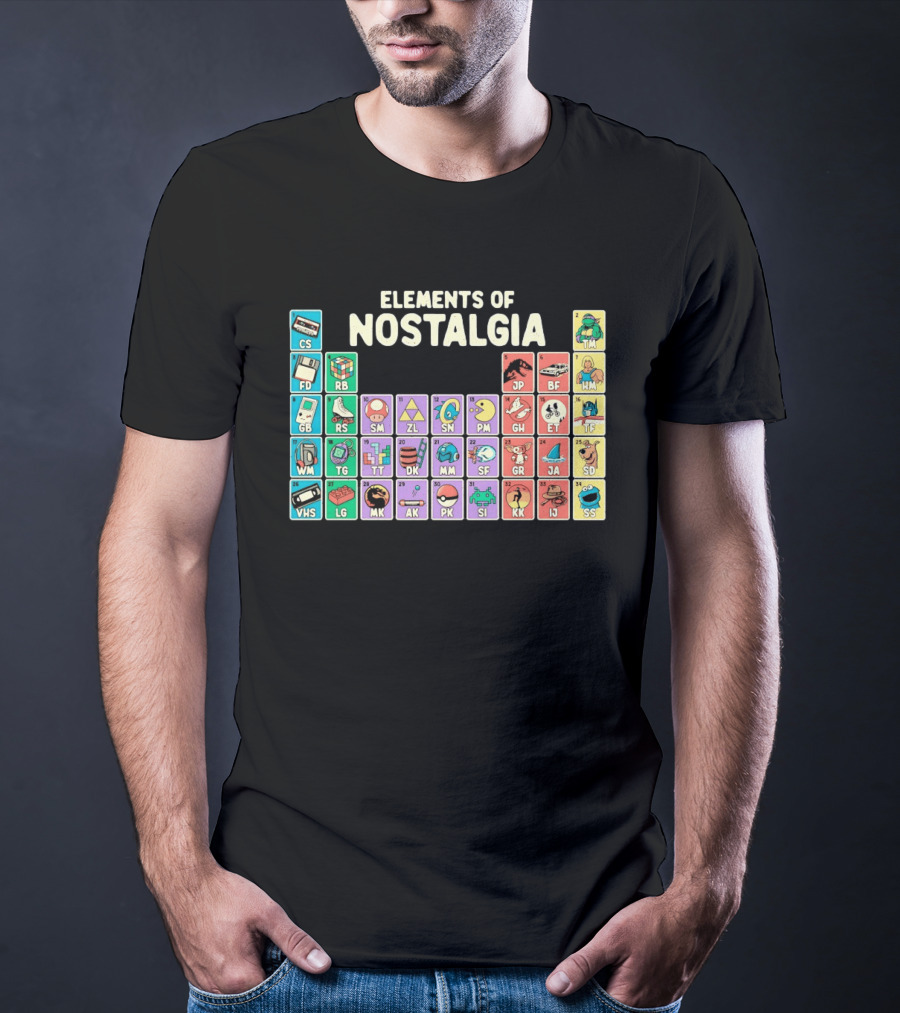 Elements Of Nostalgia Periodic Table Classic Memories T-Shirt