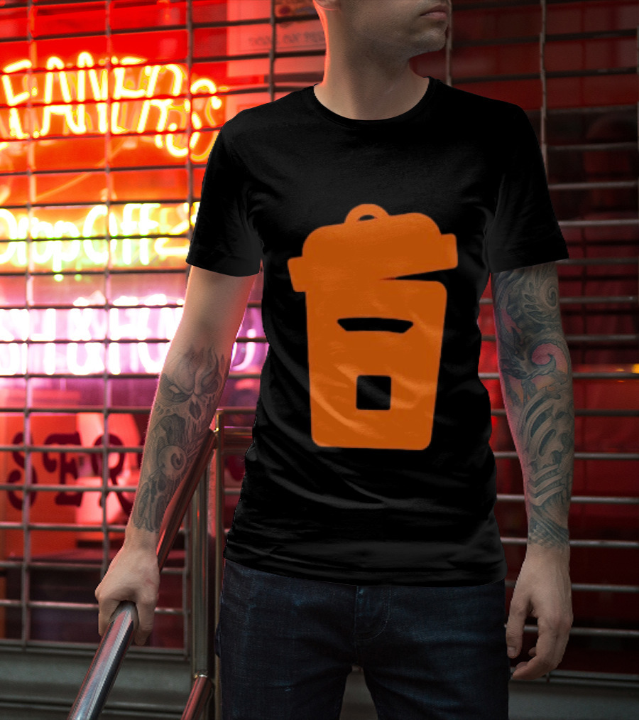 Orange Trash Can Garbage Bin Waste Basket T-Shirt