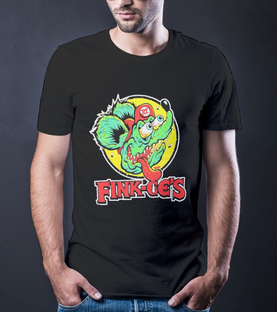 Fink Oe's Rat Fink RE Beast Ed Roth Hot Rod T-Shirt