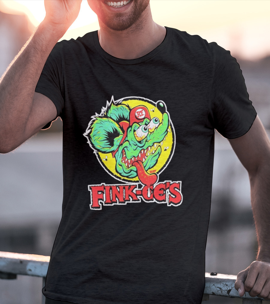 Fink Oe's Rat Fink RE Beast Ed Roth Hot Rod T-Shirt